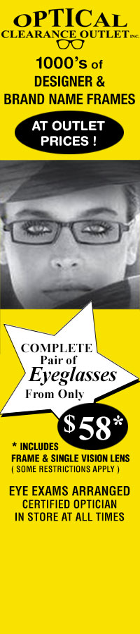 Optical Clearance Warehouse Eye Glasses adn Eye Examinations